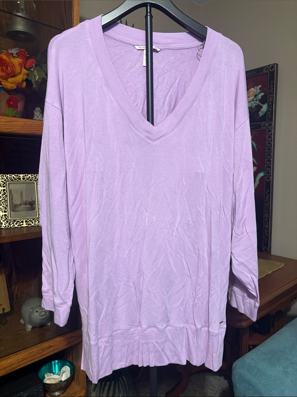 Victoria's Secret Lavender V-Neck Long Sleeve Top